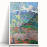 Vibrant Landscape Wall Art - Gauguin’s Nature Scene with Horse Decor