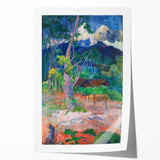Vibrant Landscape Wall Art - Gauguin’s Nature Scene with Horse Decor