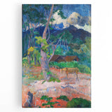 Vibrant Landscape Wall Art - Gauguin’s Nature Scene with Horse Decor