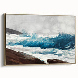 Realism Art Print - Prout’s Neck, Breakers by Winslow Homer, Ocean Waves Scene