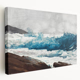 Realism Art Print - Prout’s Neck, Breakers by Winslow Homer, Ocean Waves Scene