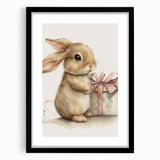 Adorable Bunny Gift Girls Room Wall Art – Kids Room Art Print