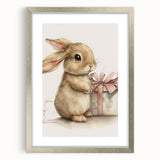 Adorable Bunny Gift Girls Room Wall Art – Kids Room Art Print