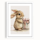 Adorable Bunny Gift Girls Room Wall Art – Kids Room Art Print