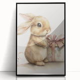 Adorable Bunny Gift Girls Room Wall Art – Kids Room Art Print