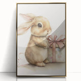 Adorable Bunny Gift Girls Room Wall Art – Kids Room Art Print