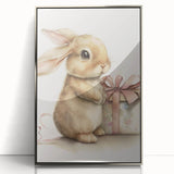 Adorable Bunny Gift Girls Room Wall Art – Kids Room Art Print