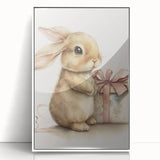 Adorable Bunny Gift Girls Room Wall Art – Kids Room Art Print