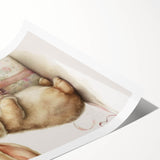 Adorable Bunny Gift Girls Room Wall Art – Kids Room Art Print