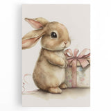 Adorable Bunny Gift Girls Room Wall Art – Kids Room Art Print