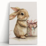 Adorable Bunny Gift Girls Room Wall Art – Kids Room Art Print