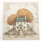 Black and white abstract tree design on large stretched canvas, ideal for kitchen wall art or bedroom ambiance.