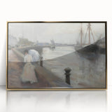 Framed abstract figurative artwork in gold and black, showcasing fluid shapes and dynamic lines, ideal for modern home decor and artistic expression.