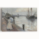 Abstract figurative stretched canvas artwork showcasing vibrant colors and dynamic shapes, ideal for modern home decor or artistic spaces. This piece captures movement and emotion, enhancing any interior design aesthetic.