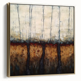 Rustic Abstract Tree Canvas Art - Modern Earthy Wall Décor