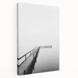 Abstract landscape stretched canvas art featuring vibrant colors and fluid shapes, showcasing a modern aesthetic ideal for contemporary home decor. The side view highlights the depth and texture, making it an eye-catching addition to any room.