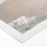 Abstract minimalist wall art on rolled canvas, showcasing soft pastel colors and geometric shapes, perfect for modern home decor, packaged in a protective tube.