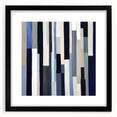 Geometric Abstract Wall Decor – Modern Navy, Gray & Beige Canvas