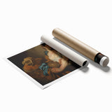 Baroque Romantic Scene: Classic Art Print with Emotional Depth