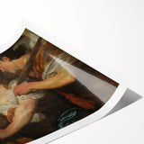 Baroque Romantic Scene: Classic Art Print with Emotional Depth