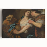 Baroque Romantic Scene: Classic Art Print with Emotional Depth