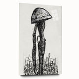 Expressionist Art - Rifle with Helmet in a Field by Leo Gestel