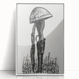 Expressionist Art - Rifle with Helmet in a Field by Leo Gestel