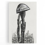 Expressionist Art - Rifle with Helmet in a Field by Leo Gestel