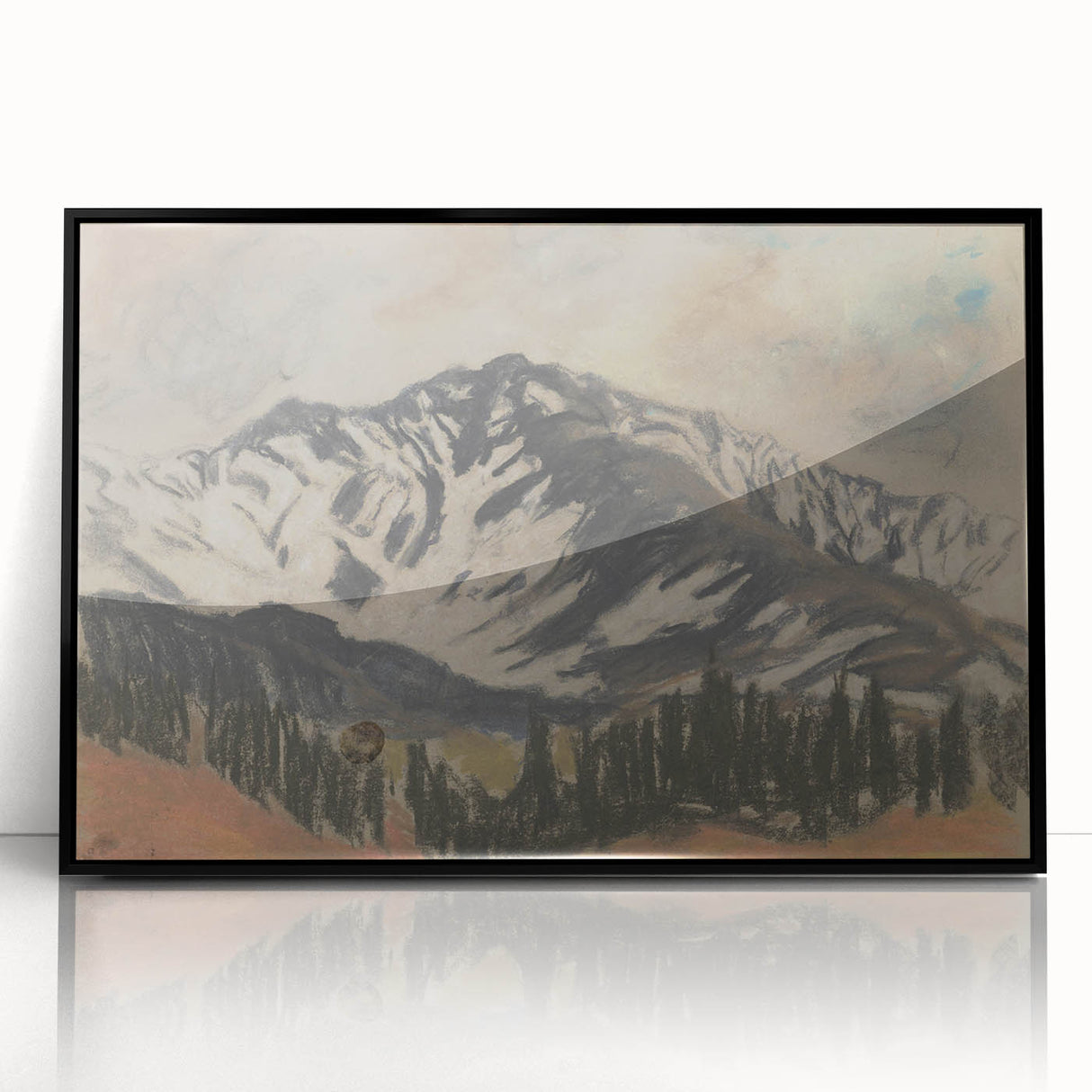 Mountain Landscape Wall Art - Serene Modern Nature Decor for Home