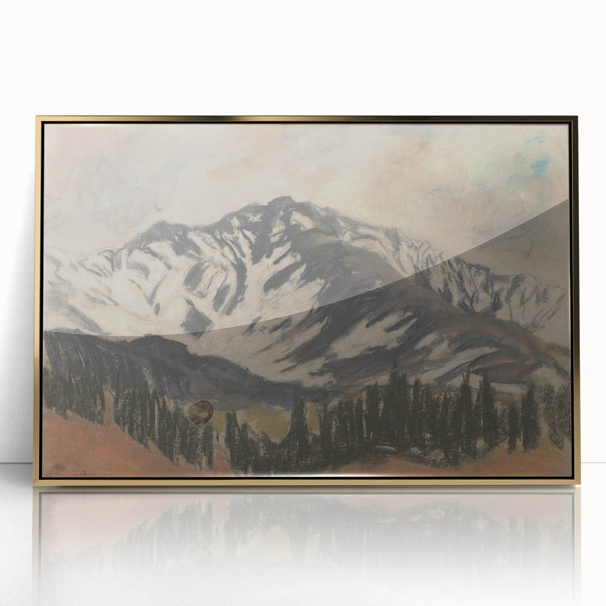 Mountain Landscape Wall Art - Serene Modern Nature Decor for Home
