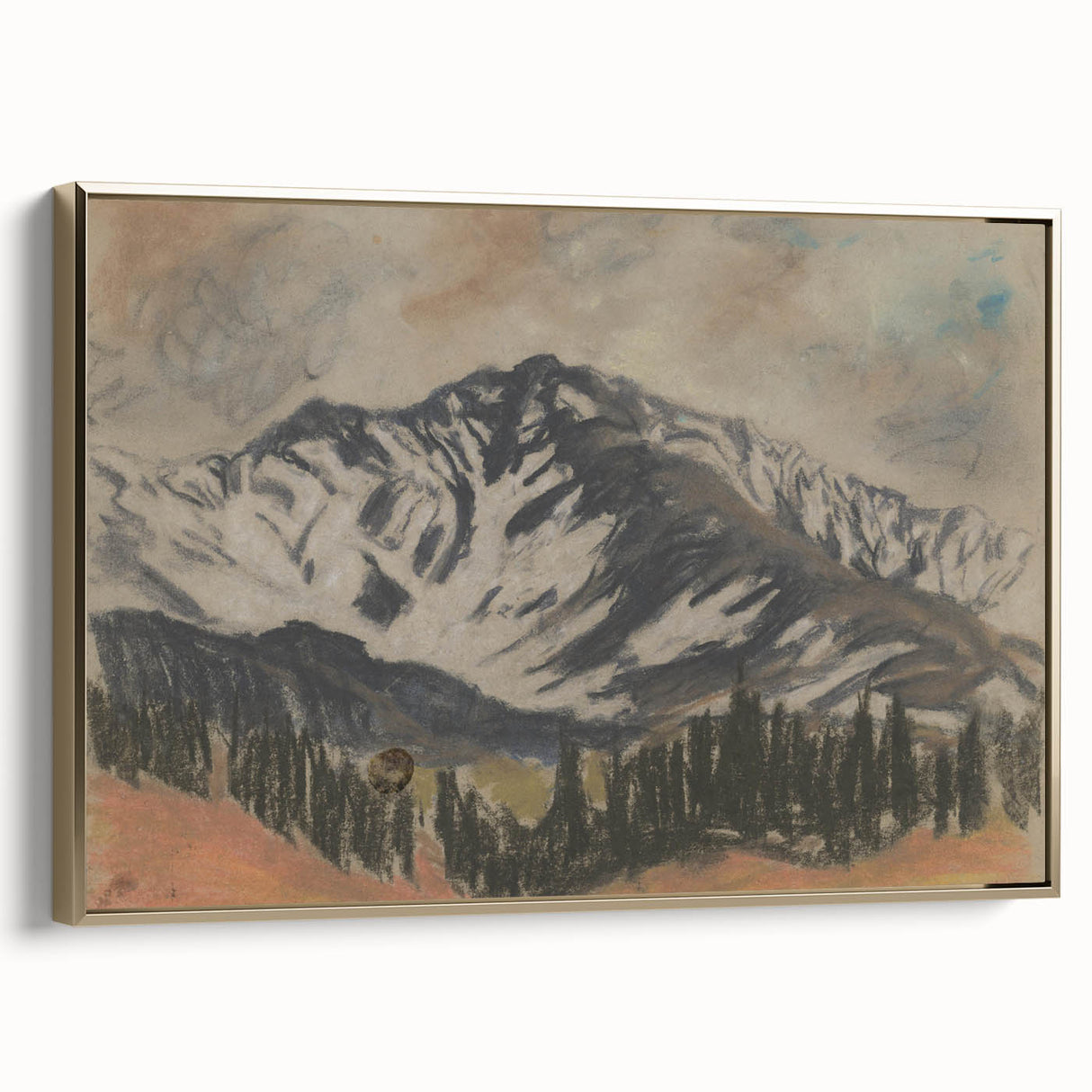 Mountain Landscape Wall Art - Serene Modern Nature Decor for Home