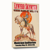 Lynyrd Skynyrd Retro Poster - Gimme Back My Bullets 1976
