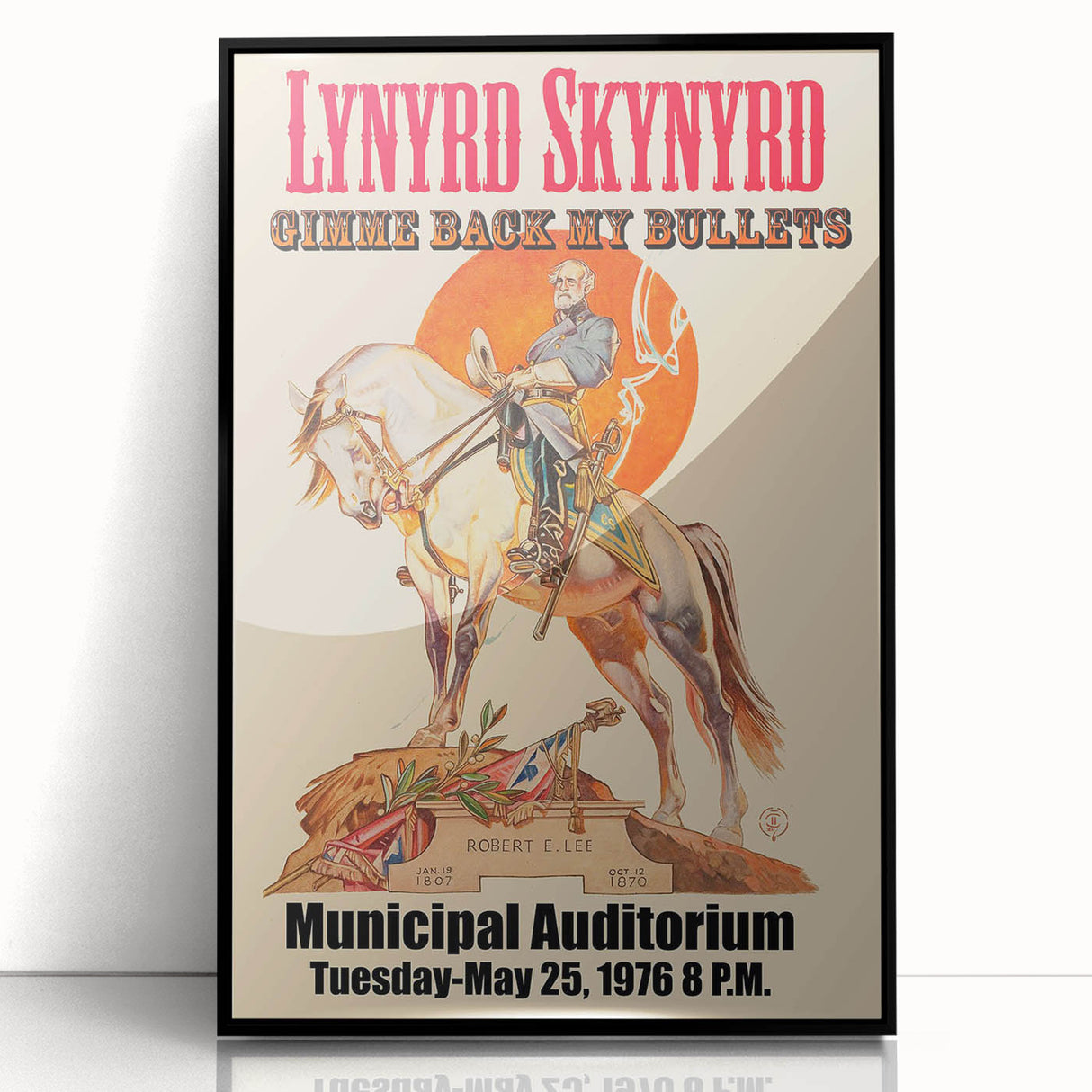 Lynyrd Skynyrd Retro Poster - Gimme Back My Bullets 1976