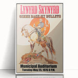 Lynyrd Skynyrd Retro Poster - Gimme Back My Bullets 1976