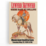 Lynyrd Skynyrd Retro Poster - Gimme Back My Bullets 1976