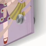 Happy Girl & Cat Girls Room Wall Art – Kids Room Art Print