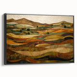 Black and white landscape painting on framed canvas depicting a fall scene, suitable for bedroom decor.