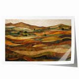 Extra large rolled print featuring a fall-inspired floral design in warm tones, ideal for dining room or bathroom wall art.