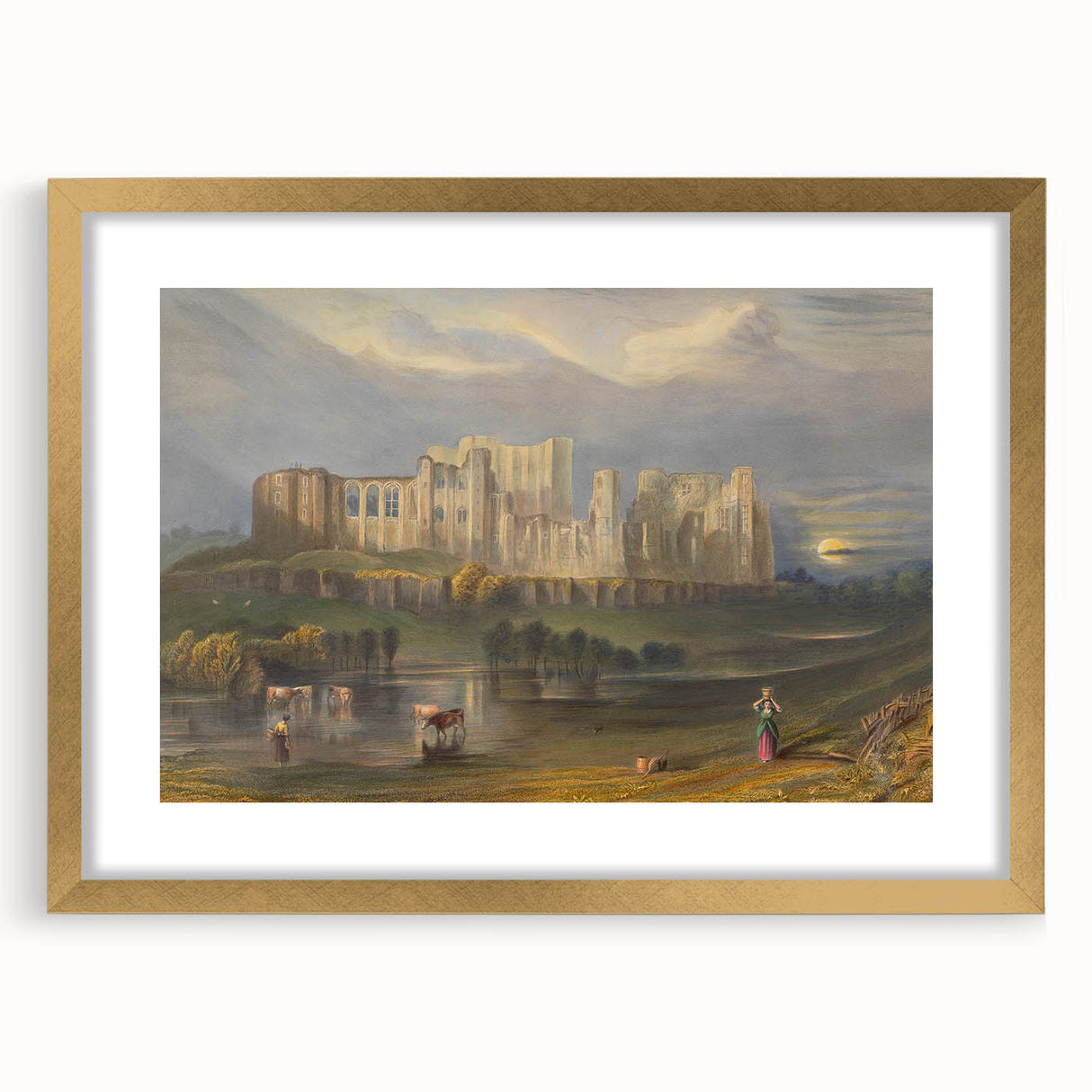 Romanticism Art - Kenilworth Castle Landscape Print