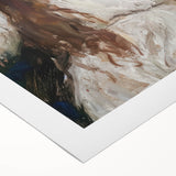 Abstract figurative rolled canvas artwork showcasing vibrant colors and dynamic shapes, ideal for modern home decor, presented in a protective cardboard tube.