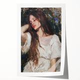 Abstract figurative wall art print showcasing vibrant colors and fluid shapes, elegantly rolled for shipping in a protective tube, ideal for modern decor.