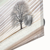 Abstract landscape artwork in vibrant colors, showcasing intricate textures and fluid shapes, ideal for modern decor. This close-up highlights the acrylic glass finish, enhancing visual depth and brilliance. Perfect for contemporary interiors.