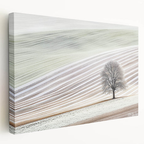 Abstract landscape stretched canvas artwork showcasing vibrant colors and dynamic shapes, perfect for modern home decor. Side view highlights the textured finish and depth, enhancing any living space with artistic flair.