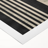 Abstract minimalist wall art on rolled canvas, showcasing soft pastel colors and geometric shapes, ideal for modern home decor. Packaged securely in a cardboard tube for easy shipping.