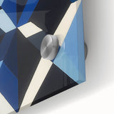 Geometric Abstract Wall Decor – Blue, White & Black Modern Art