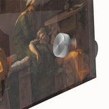 Baroque Mourning Scene: Antique Art Print with Emotional Depth