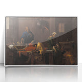 Baroque Mourning Scene: Antique Art Print with Emotional Depth