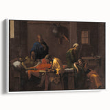 Baroque Mourning Scene: Antique Art Print with Emotional Depth