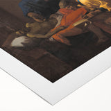 Baroque Mourning Scene: Antique Art Print with Emotional Depth