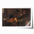 Baroque Mourning Scene: Antique Art Print with Emotional Depth